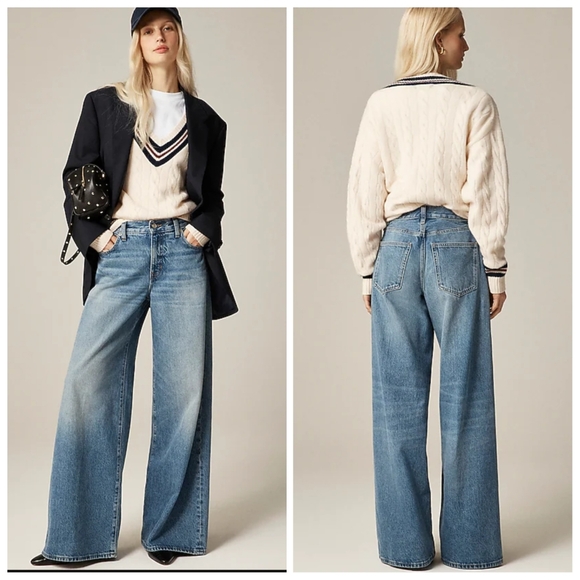 J. Crew Wide Leg Trouser Jeans sz 25 - Picture 3 of 10